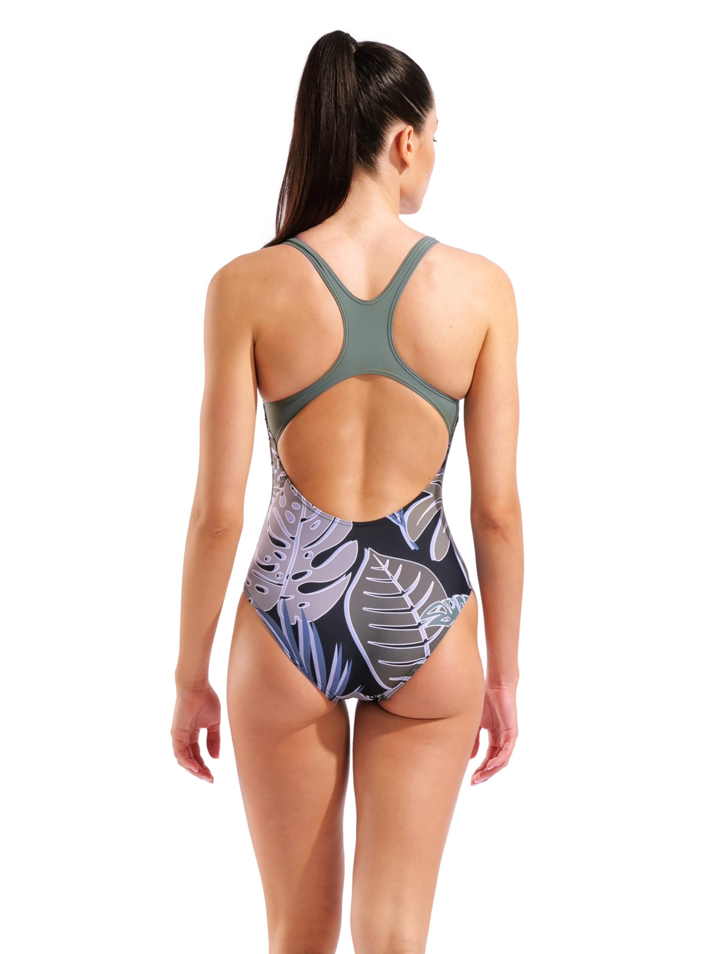 ARENA Bustier Fürdőruhák 'FOREST' - fekete