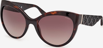 Lunettes de soleil GUESS en marron : devant