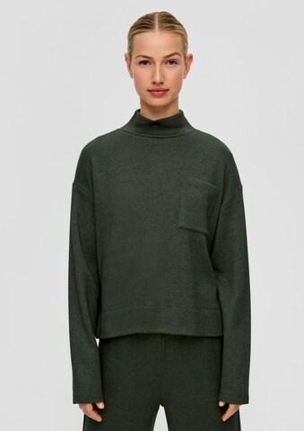 s.Oliver Sweatshirt in Groen: voorkant