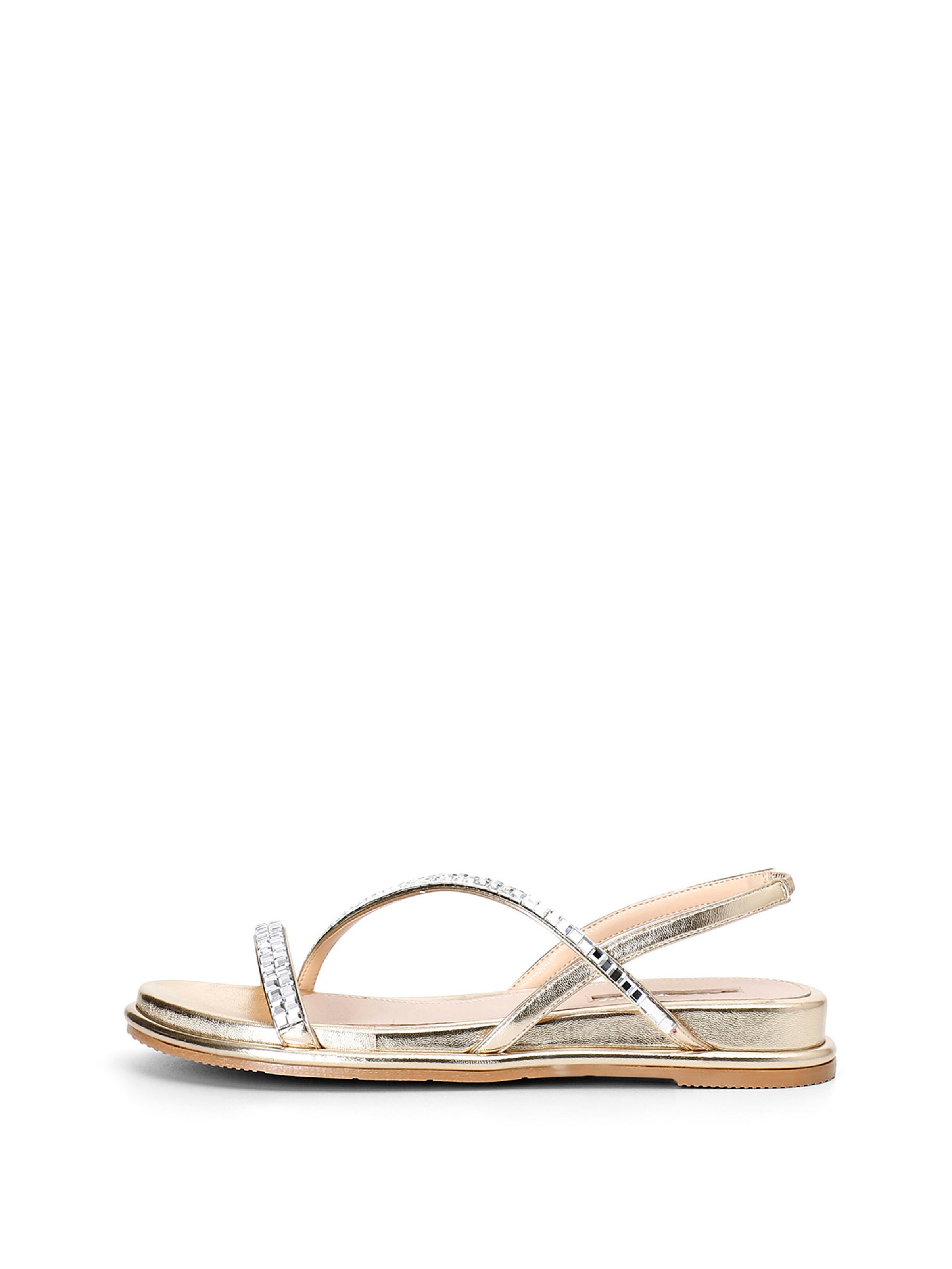 Sandalo di CAFè NOIR in oro: frontale