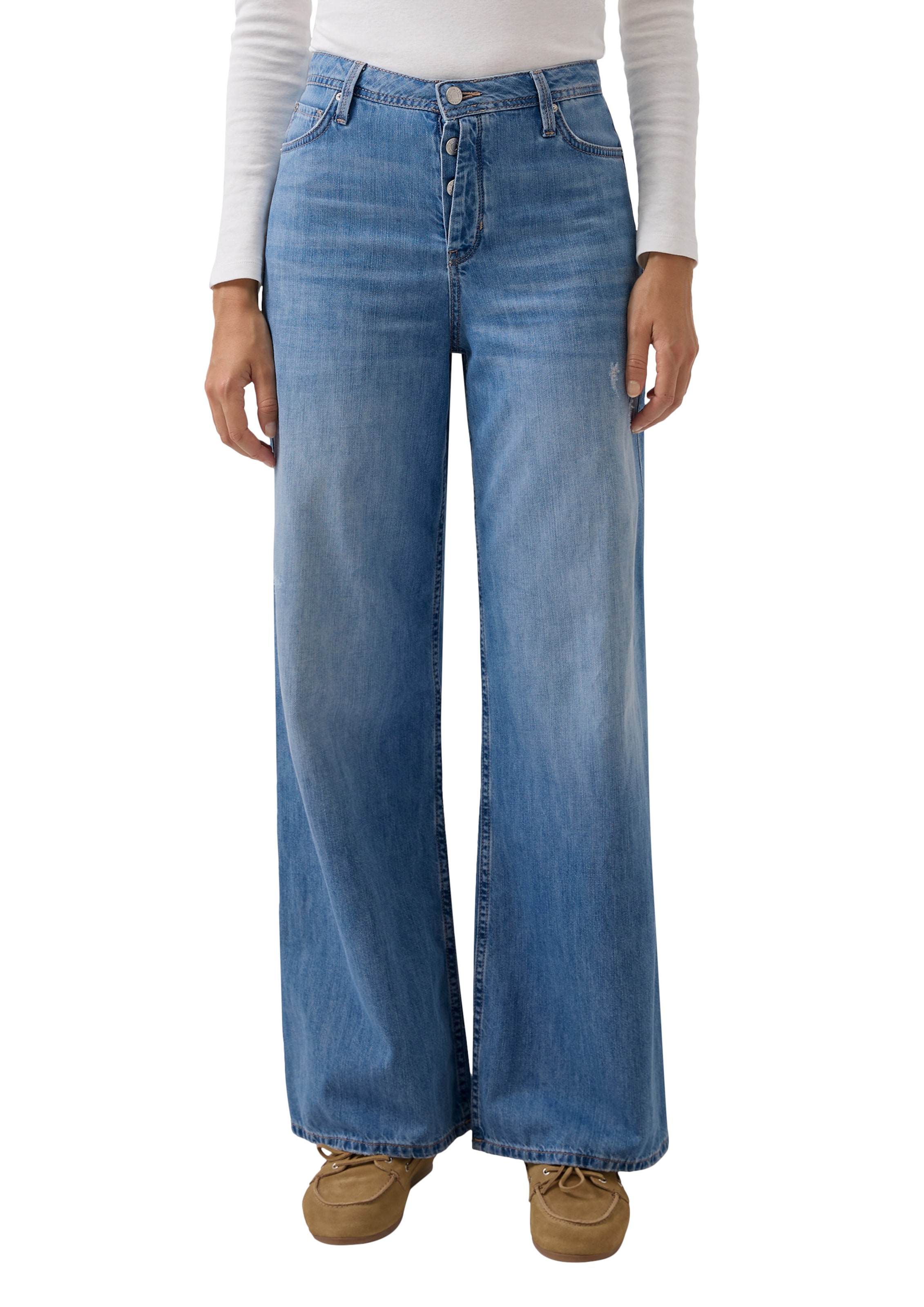 s.Oliver Wide leg Jeans ' SURI ' in Blue