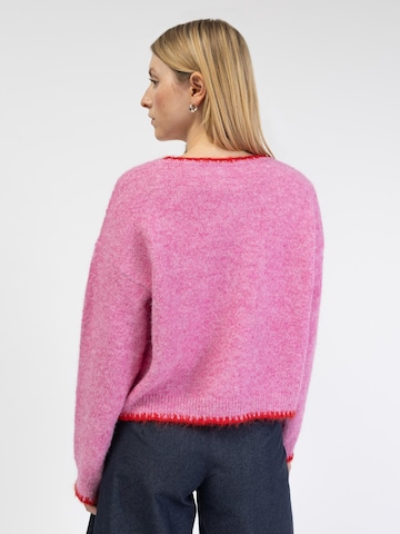 BROKE + SCHÖN Strickjacke 'Strickjacke mit Bindebändern'‌‌‌‌‌‌‌‌ in Pink