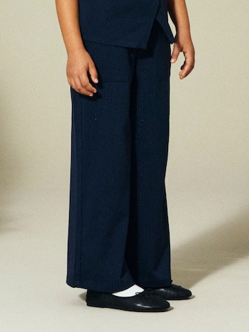 NAME IT - Pierna ancha Pantalón en azul: frente