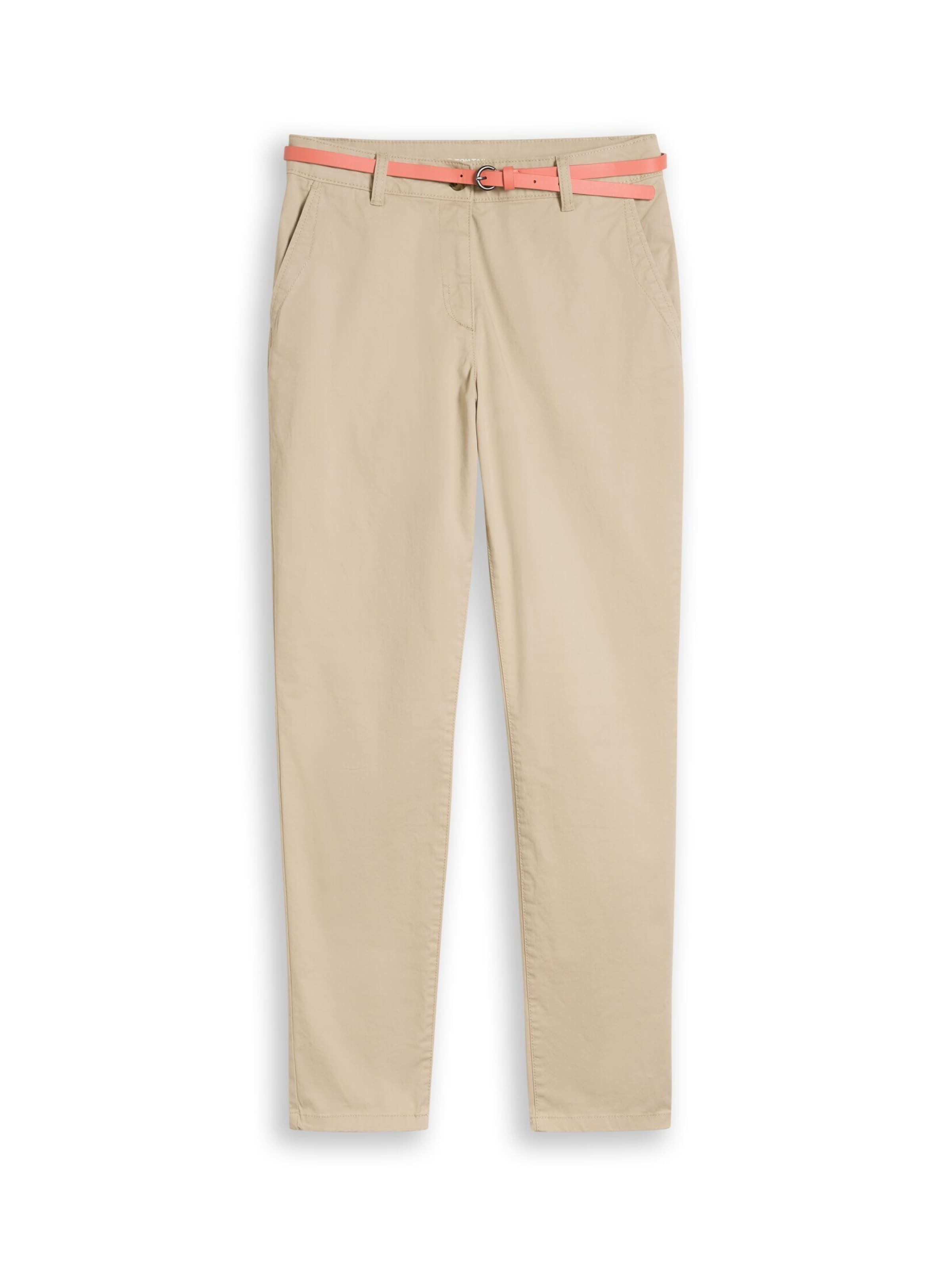 TOM TAILOR Slimfit Chino in Beige: voorkant