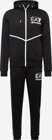 Trening de la EA7 Emporio Armani pe negru: față