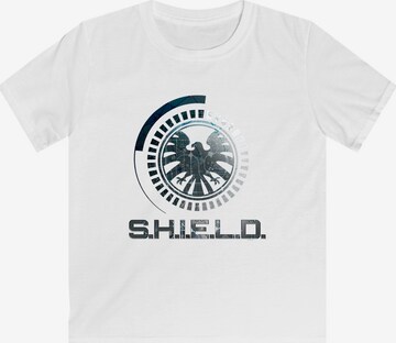 T-Shirt 'Marvel Avengers Shield' F4NT4STIC en blanc : devant