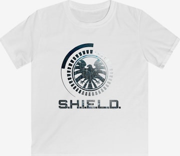 T-Shirt 'Marvel Avengers Shield' F4NT4STIC en blanc : devant