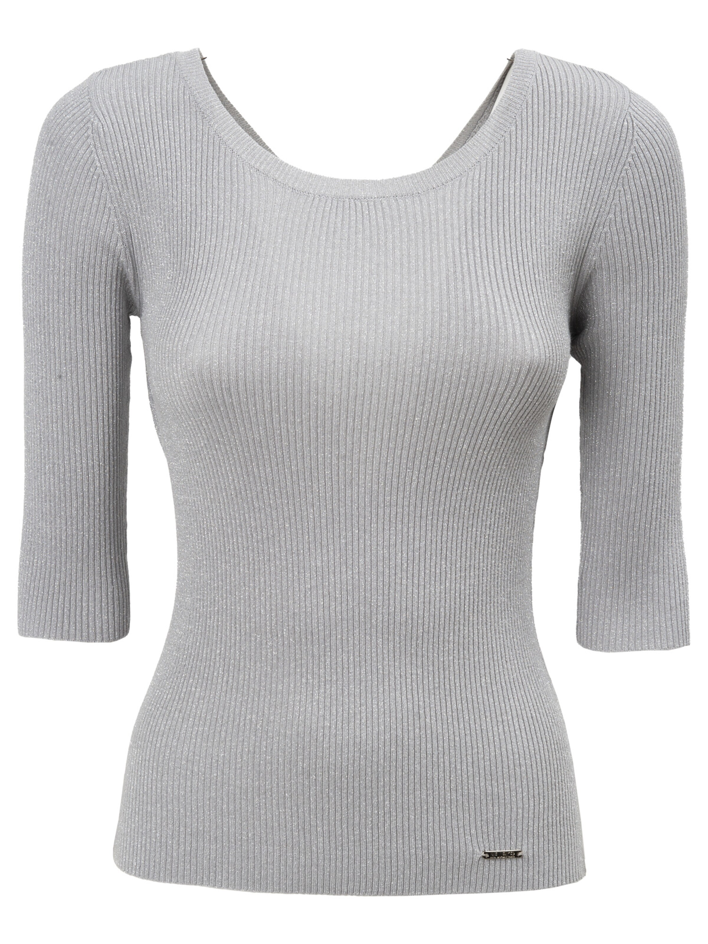 pilka Influencer Megztinis: priekis