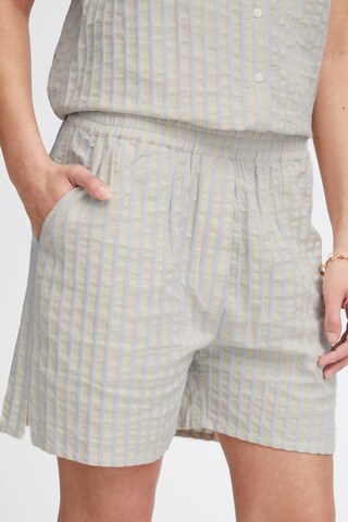 ICHI Loosefit Shorts 'KADAYA' in Beige