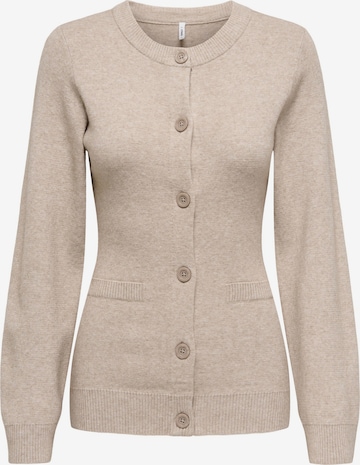 ONLY Strickjacke 'ONLKATIA' in Beige: Vorderseite