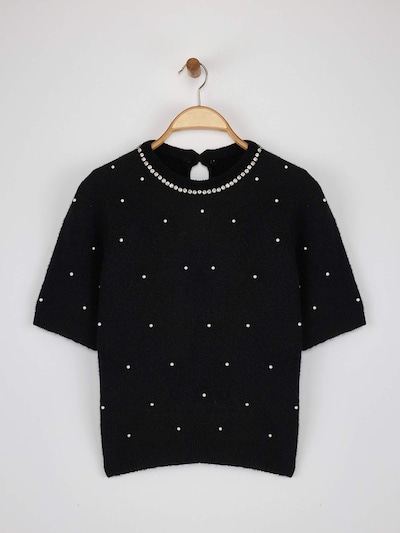 Trendyol Sweater in Black / Transparent / Pearl white, Item view