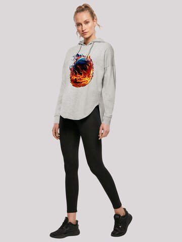 F4NT4STIC Sweatshirt 'Basketball Sports Collection On FIRE' in Grijs