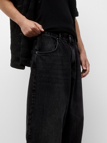 Pull&Bear Wide Leg Jeans in Schwarz