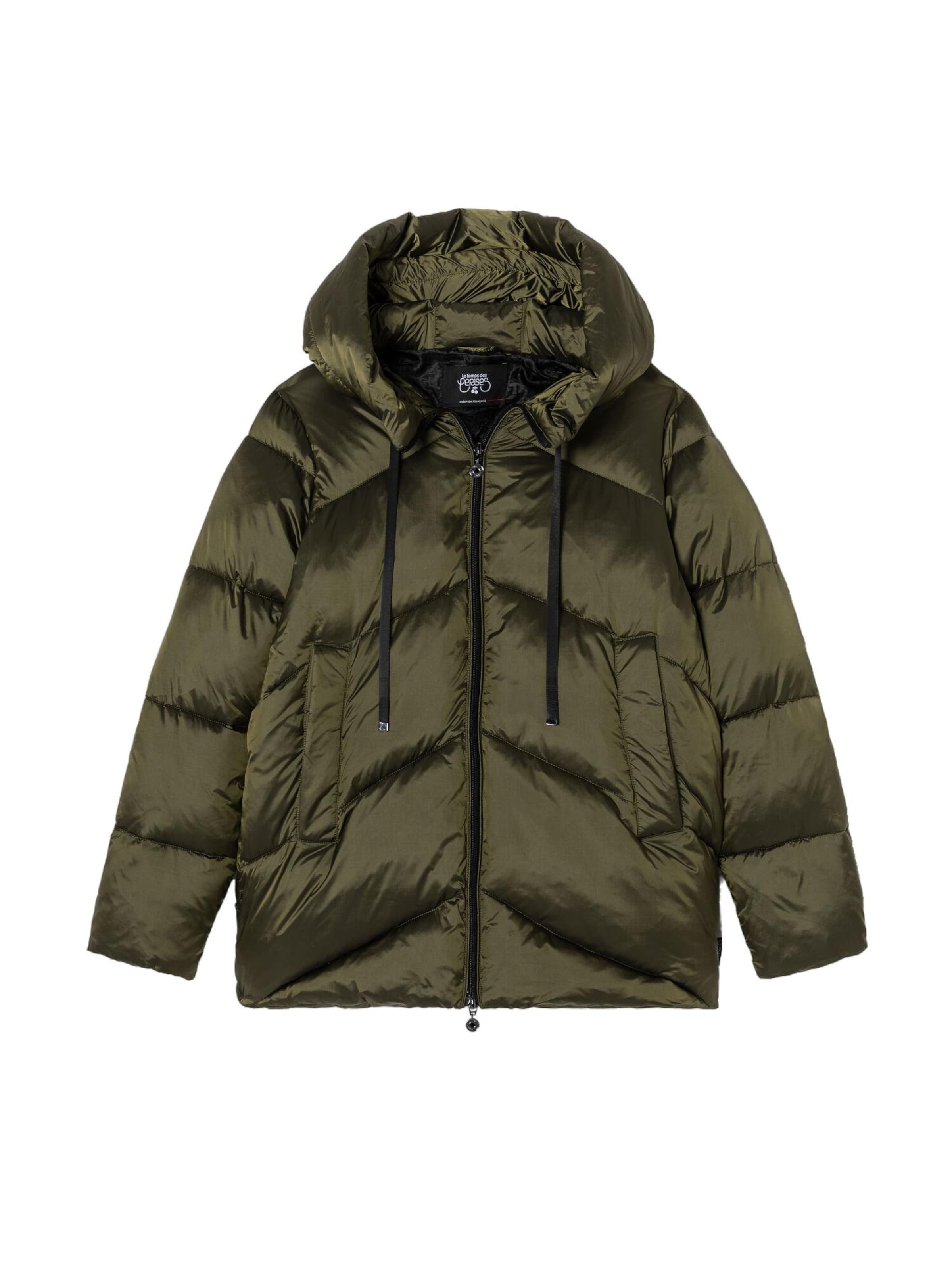 Le Temps Des Cerises Winterjacke 'Kilia' in Grün: Vorderseite