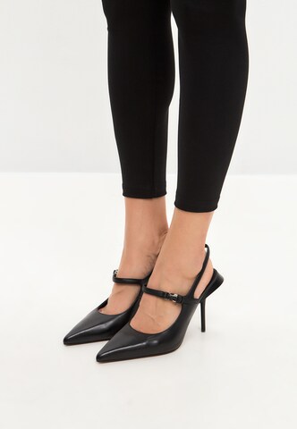 CESARE GASPARI Slingpumps in Zwart
