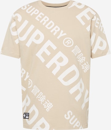 Superdry Tričko 'Code Core' - Béžová: predná strana