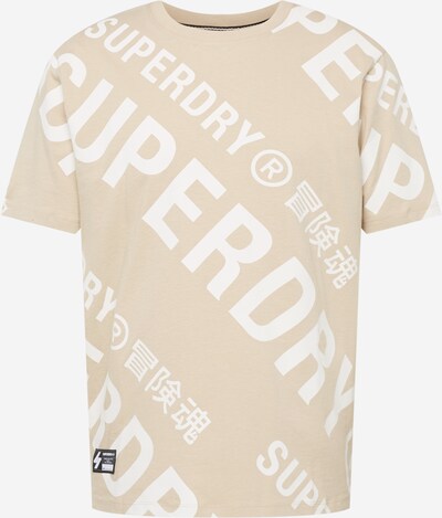 Superdry T-Shirt 'Code Core' in beige / schwarz / weiß, Produktansicht