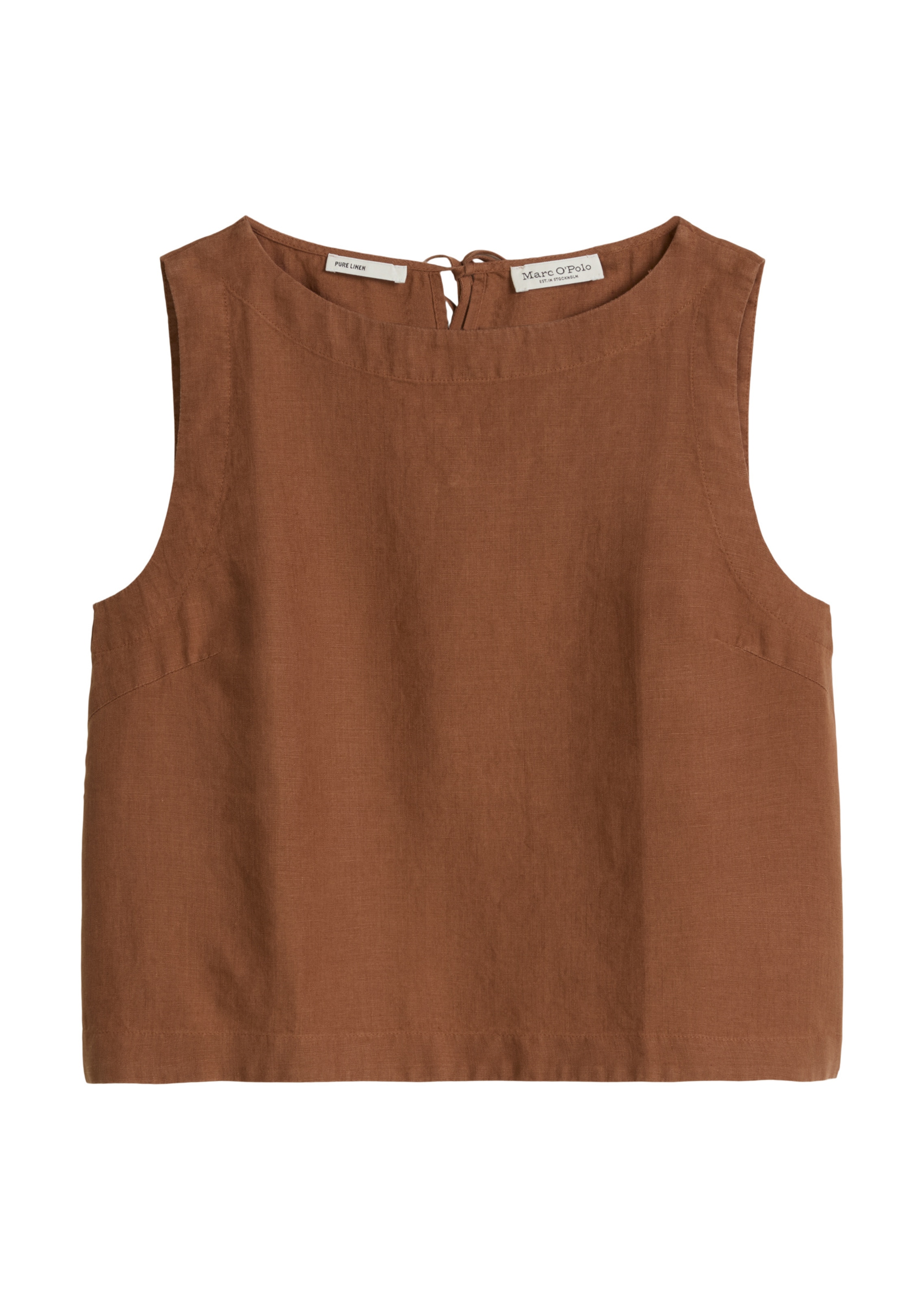 Marc O'Polo Chemisier en XS en marron, Vue avec produit