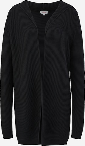 s.Oliver Knit Cardigan in Black: front