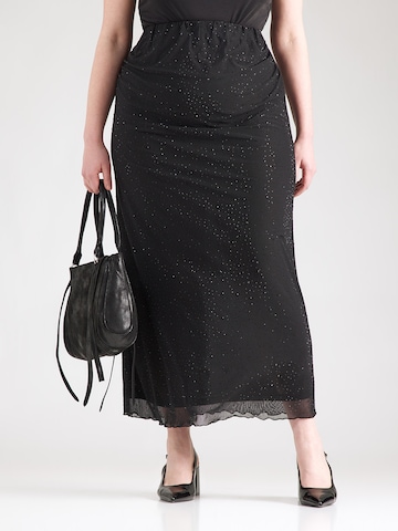 Jupe 'CARLoura' ONLY Carmakoma en noir : devant