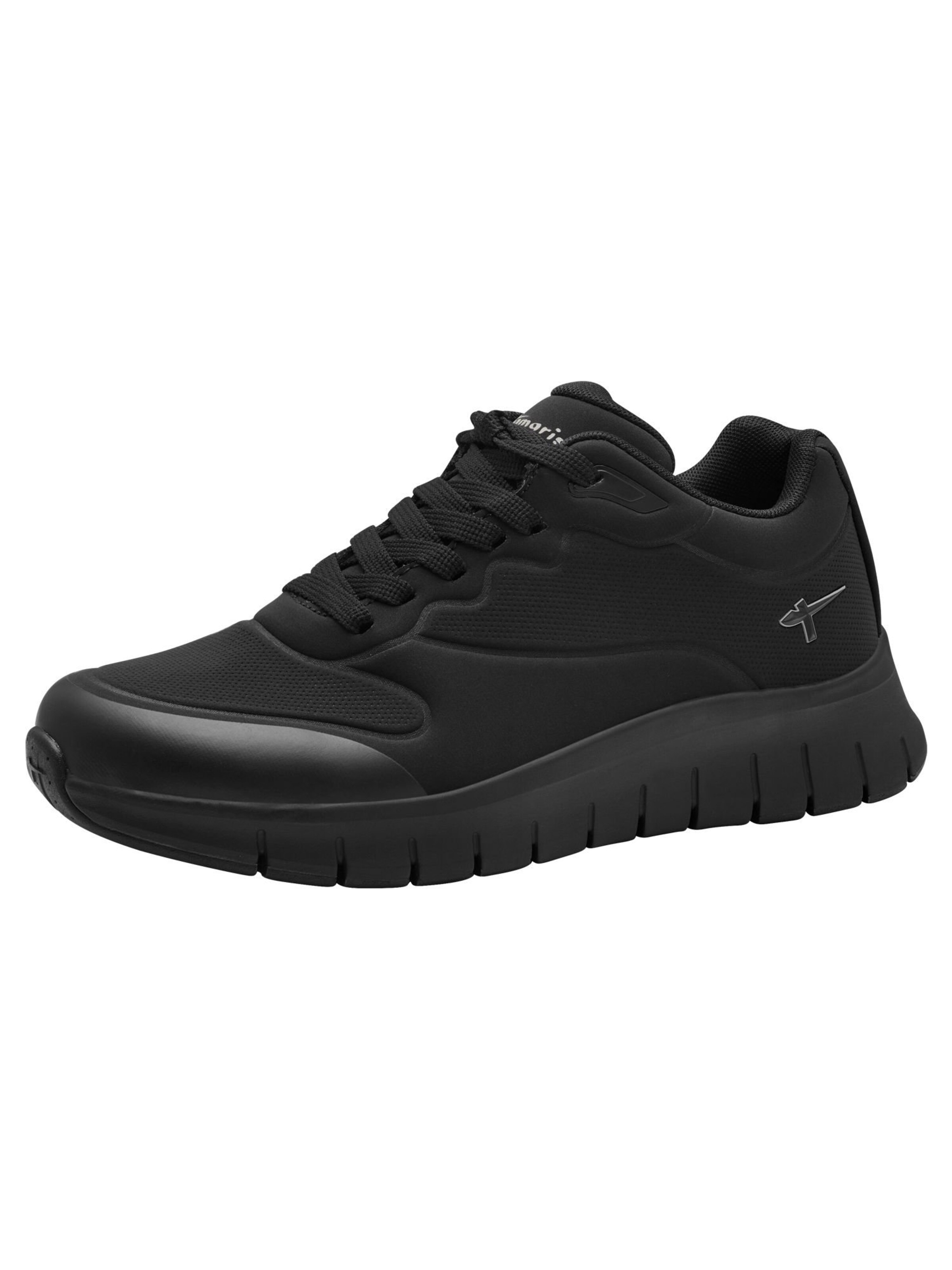 Tamaris Platform trainers in Black: front