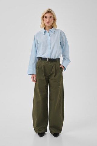 My Essential Wardrobe - Loosefit Calças com pregas 'Gisva' em verde