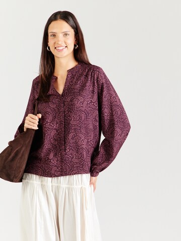 ZABAIONE Bluse 'Xa44ntra' in Braun: Vorderseite