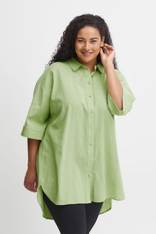 Fransa Blouse 'MADDIE' in Groen: voorkant