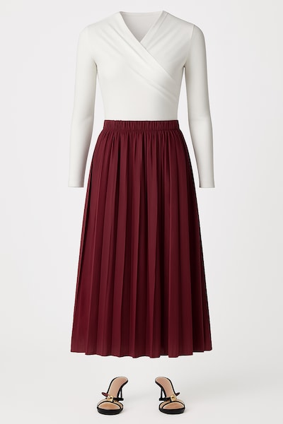 Touche Prive Skirt in Burgundy, Item view