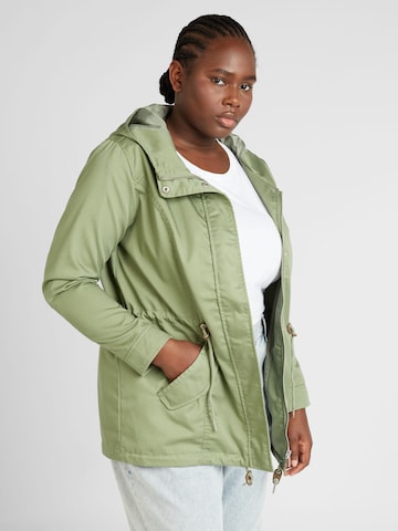 ONLY Carmakoma Between-Seasons Parka 'LORCA' in Green: front