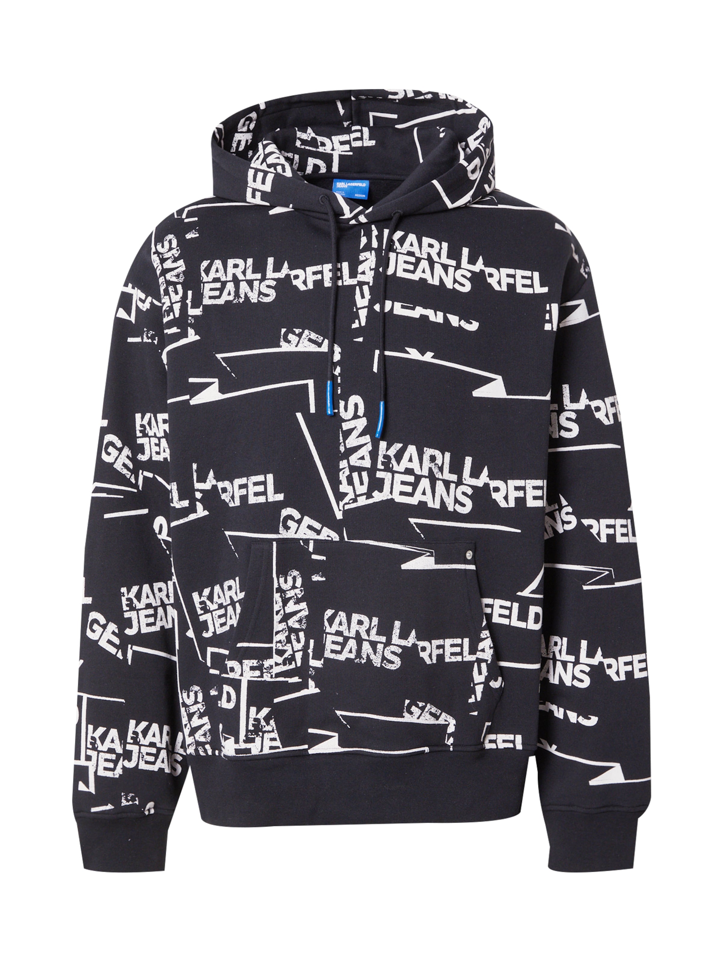 fekete / fehér KARL LAGERFELD JEANS Tréning póló, Termék nézet