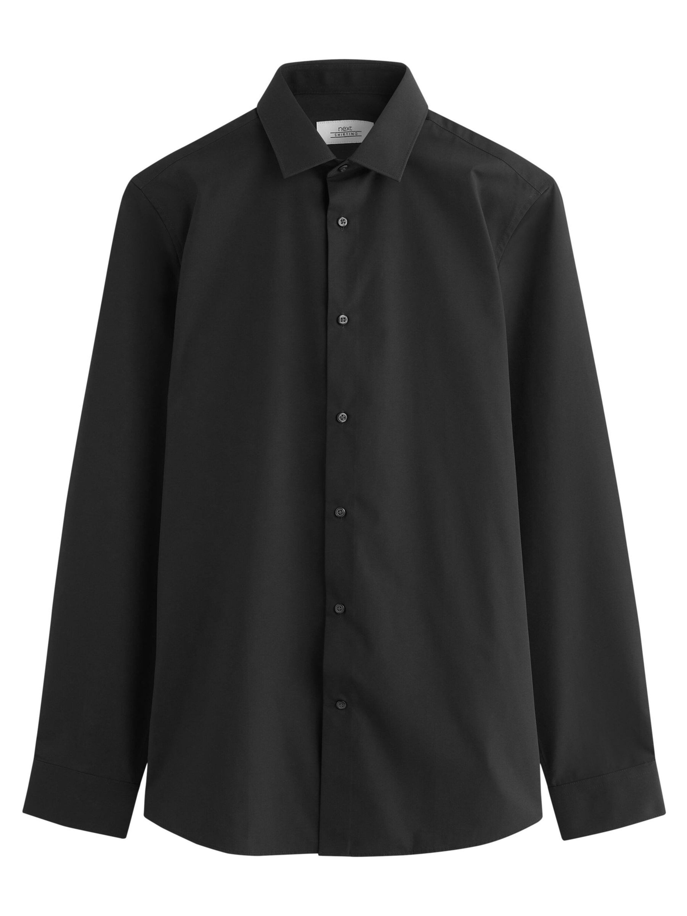 Next Slim fit Overhemd in Zwart: voorkant