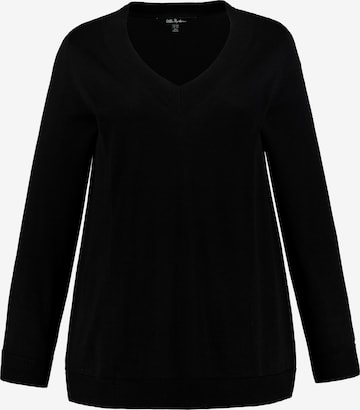 Pull-over Ulla Popken en noir : devant