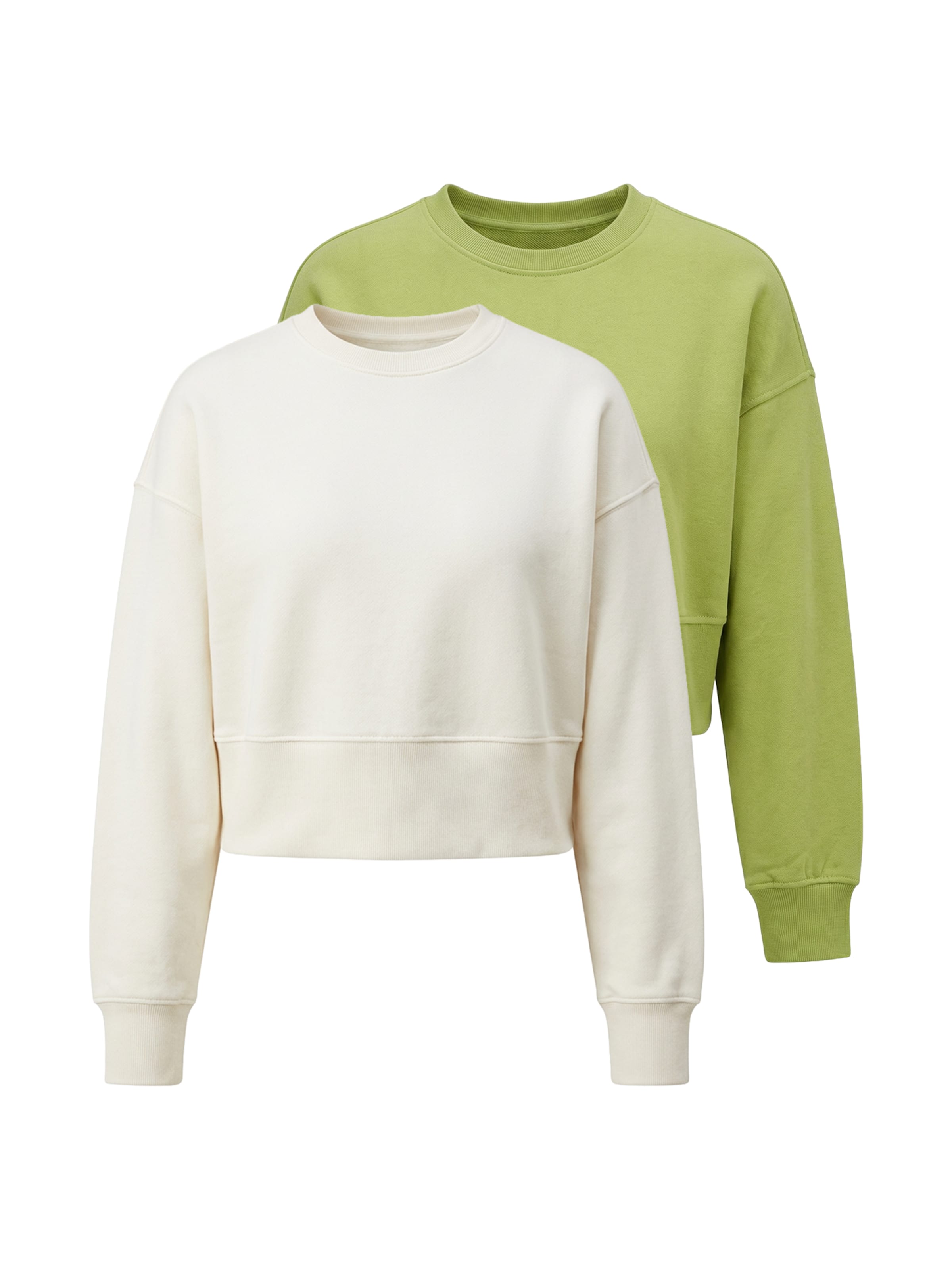 studioselect Sweatshirt 'Jill' i æble / hvid, Produktvisning