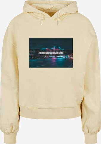 Merchcode Sweatshirt 'Grand - Mission Completed' in Yellow: front