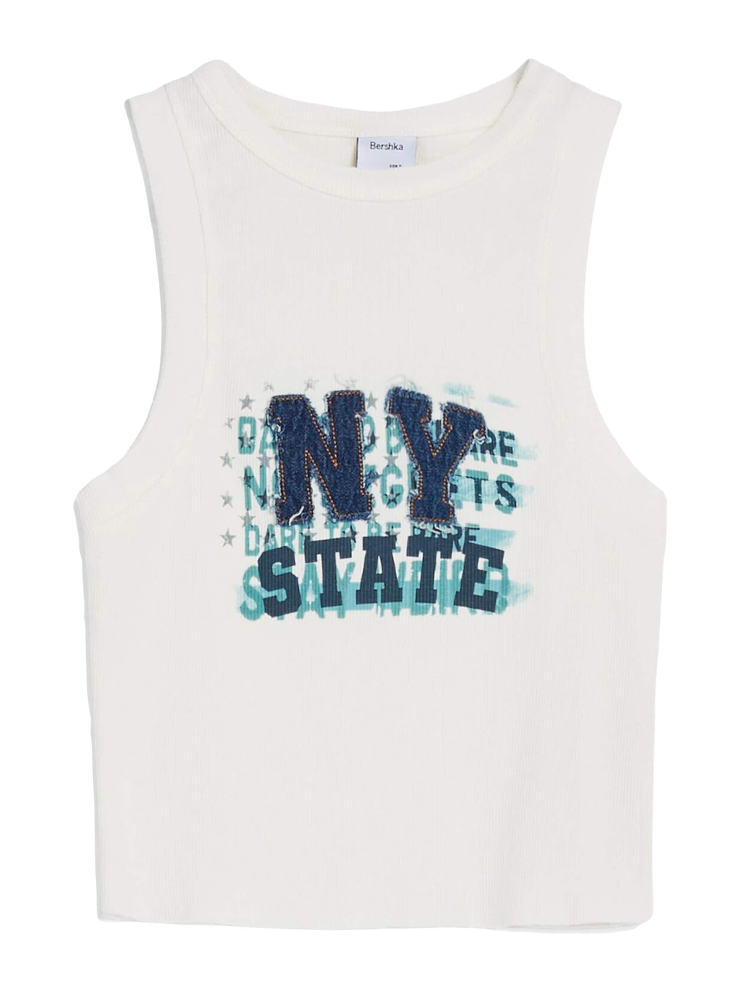 Bershka Top in White: front