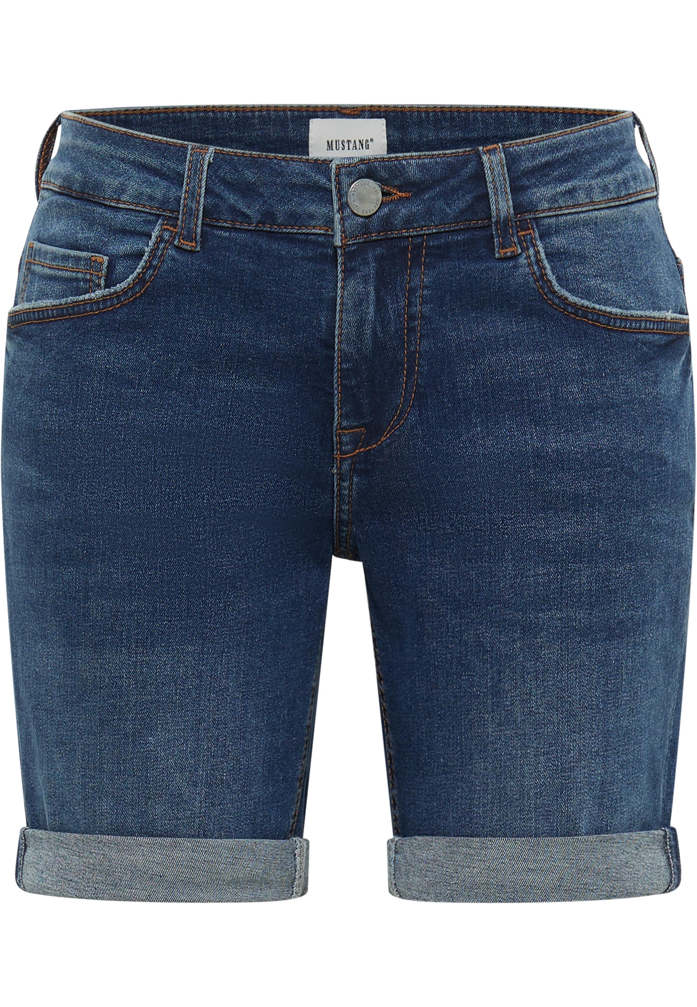 MUSTANG Regular Jeans ' Bermuda ' in Blau: Vorderseite