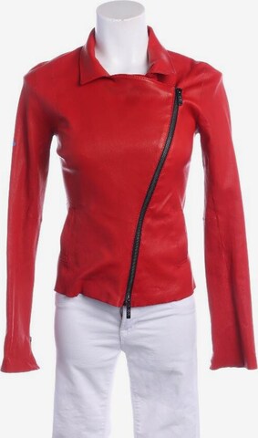 Utzon Lederjacke / Ledermantel XS in Rot: predná strana