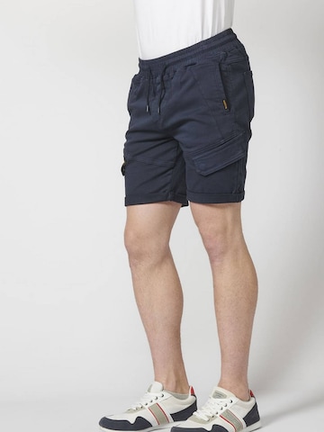 KOROSHI Regular Cargojeans i blå