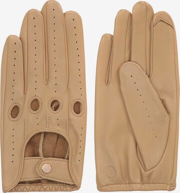 Kazar Full Finger Gloves in Brown: front