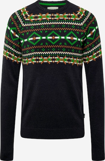 BLEND Džemperis, krāsa - sarkanīgs / zaļš / melns / balts, Preces skats