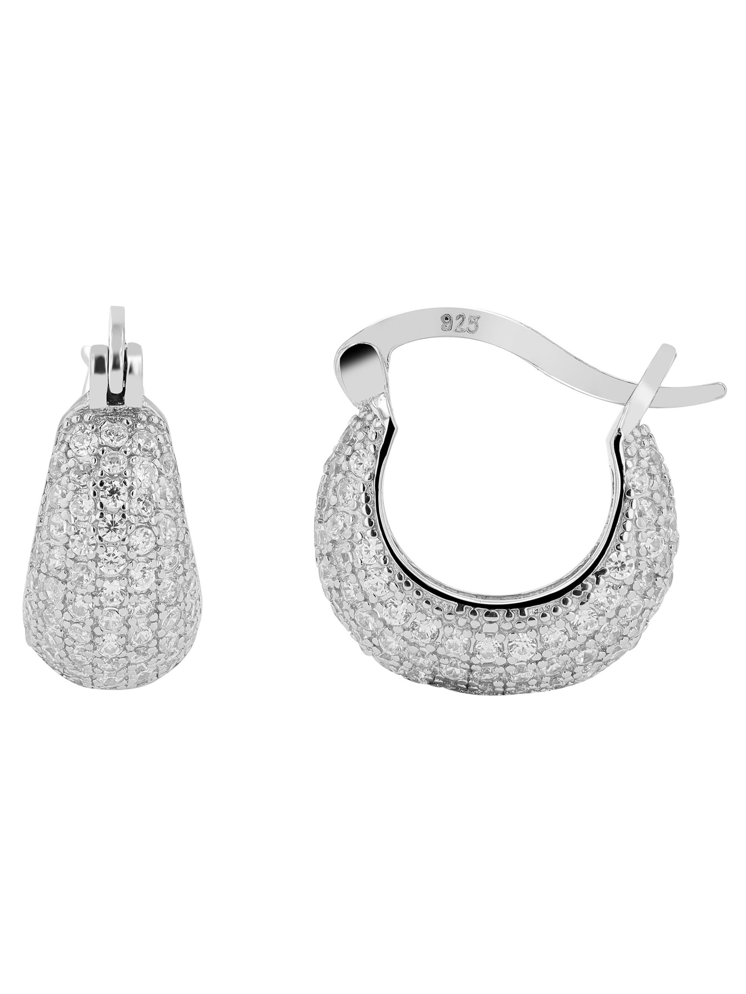 Akzent Earrings 'Oliv, 925 Sterlingsilber, langlebig' in Silver
