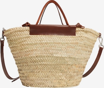 MANGO Shopper in Beige: voorkant