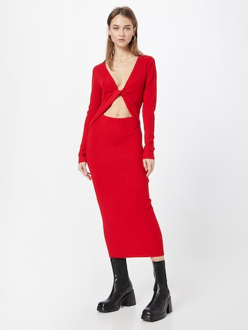 BZR Knitted dress 'Lela Jenner' in Red: front