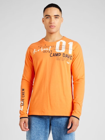 CAMP DAVID Μπλουζάκι σε πορτοκαλί: μπροστά