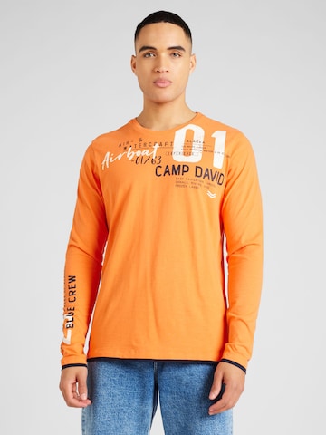 T-Shirt CAMP DAVID en orange : devant