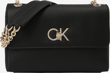 Calvin Klein - Mala de ombro em preto: frente