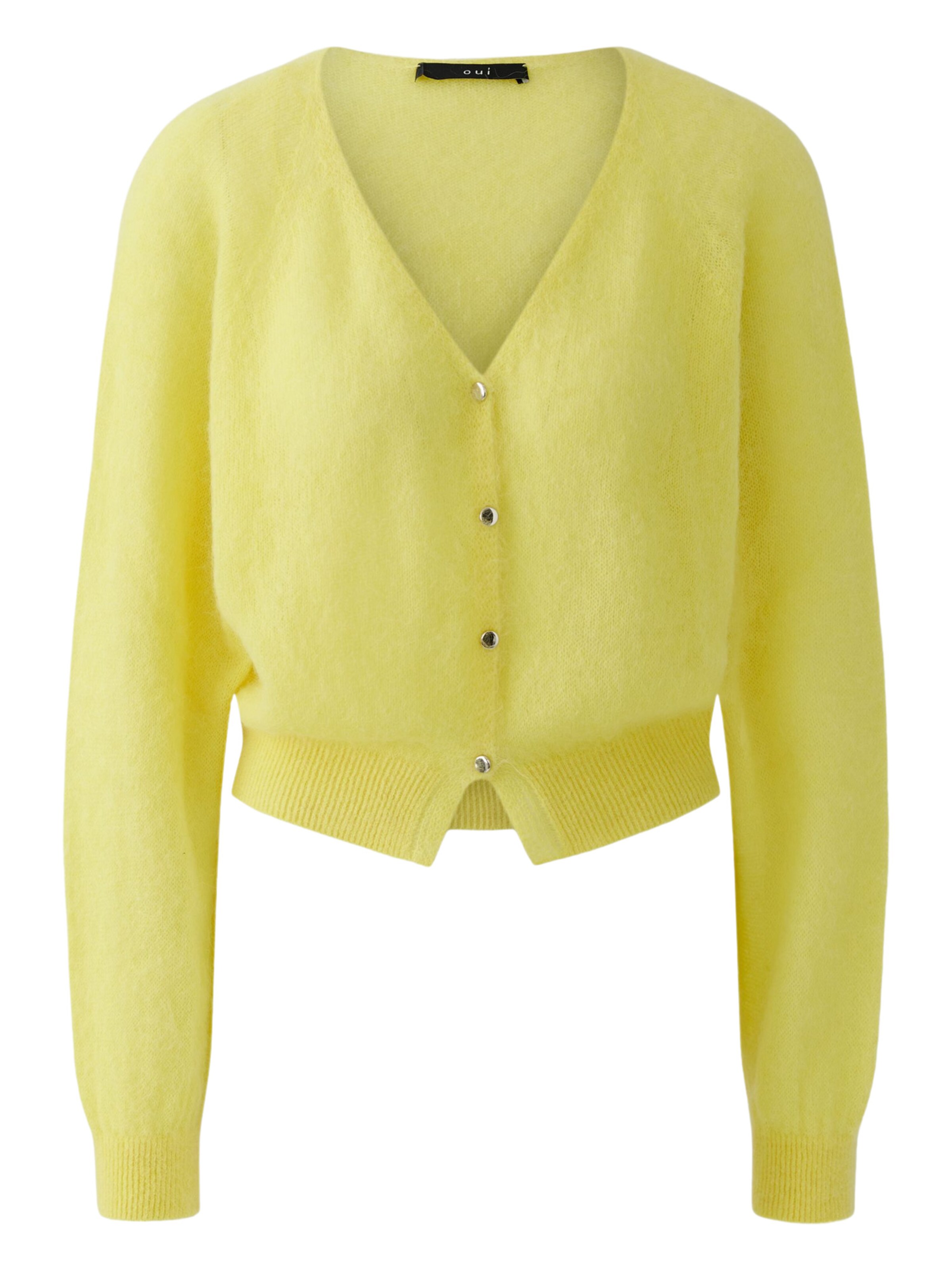 OUI Strickjacke in Gelb: Vorderseite