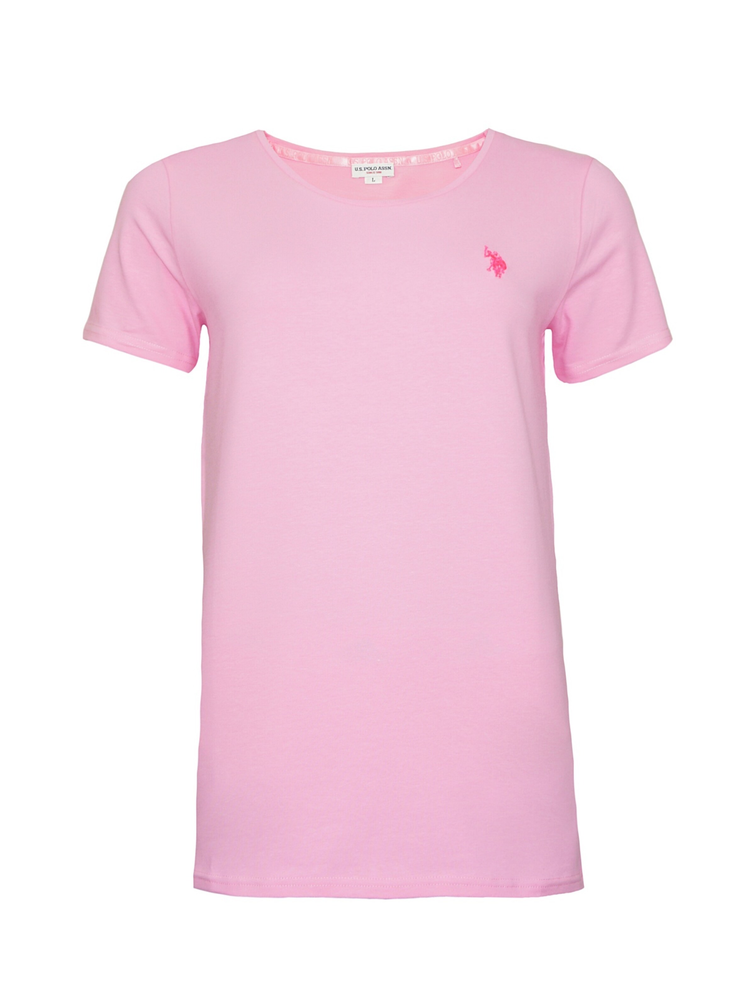 U.S. POLO ASSN. T-Shirt 'Rundhals' in Pink: Vorderseite
