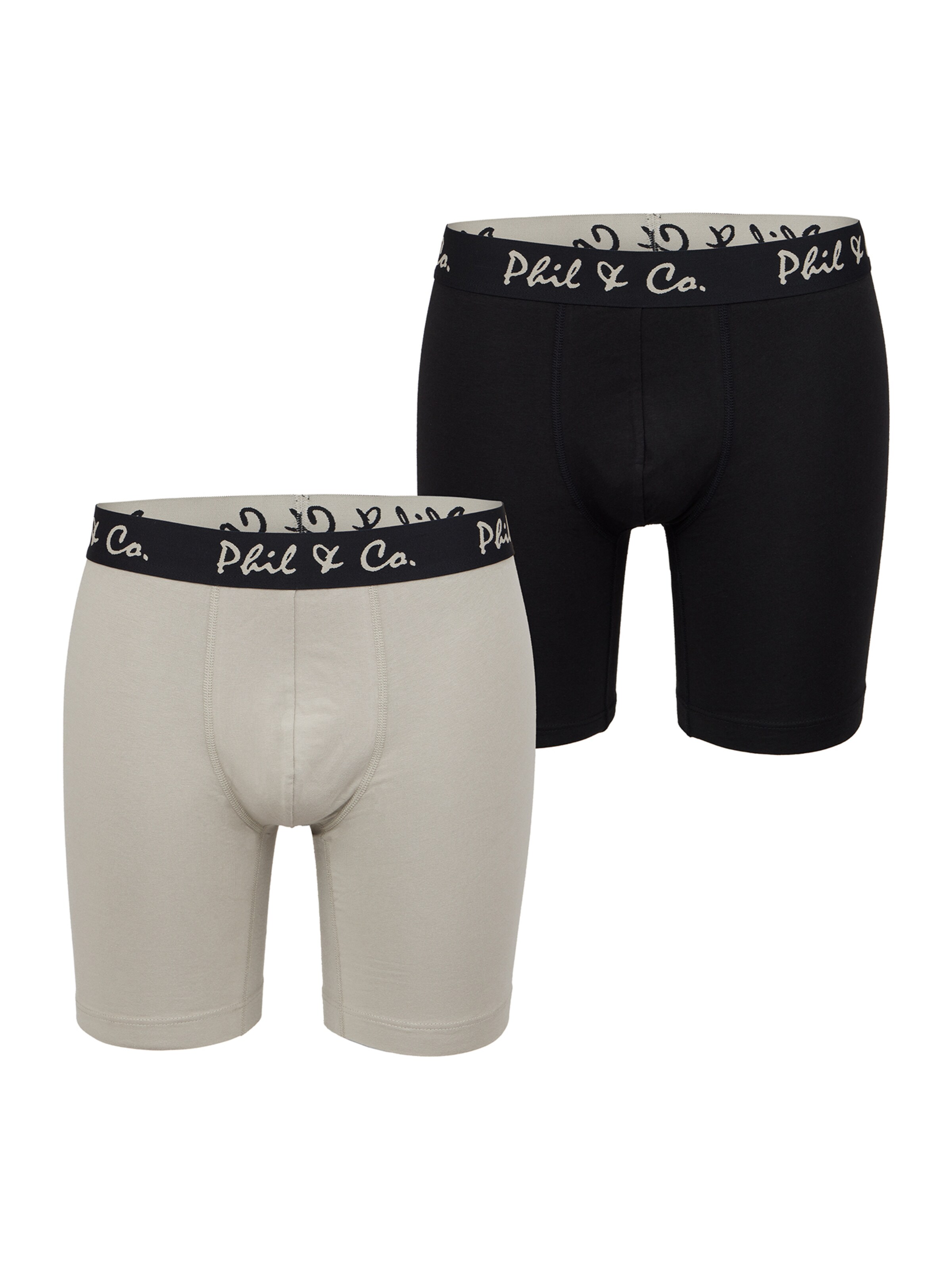 Boxers ' Long Boxer Briefs ' Phil & Co. Berlin en noir : devant